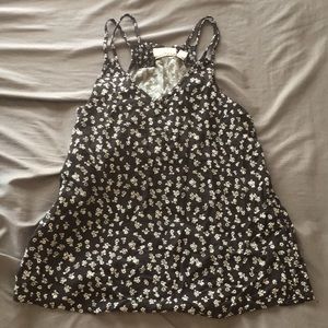 Black tanktop with flowers